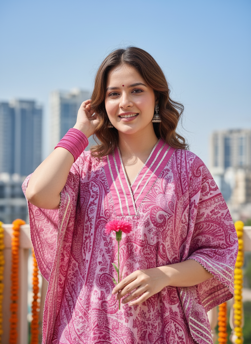 Happy Carnations Kaftan